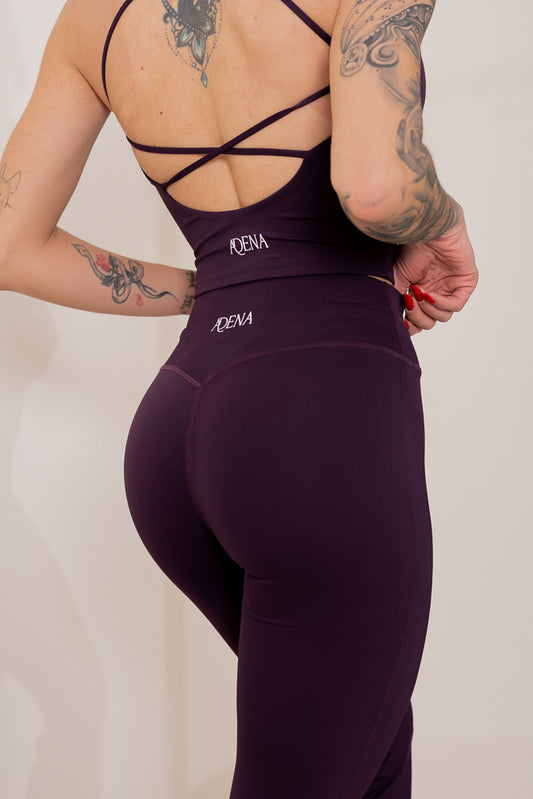 Alma - Flared Leggings Prugna