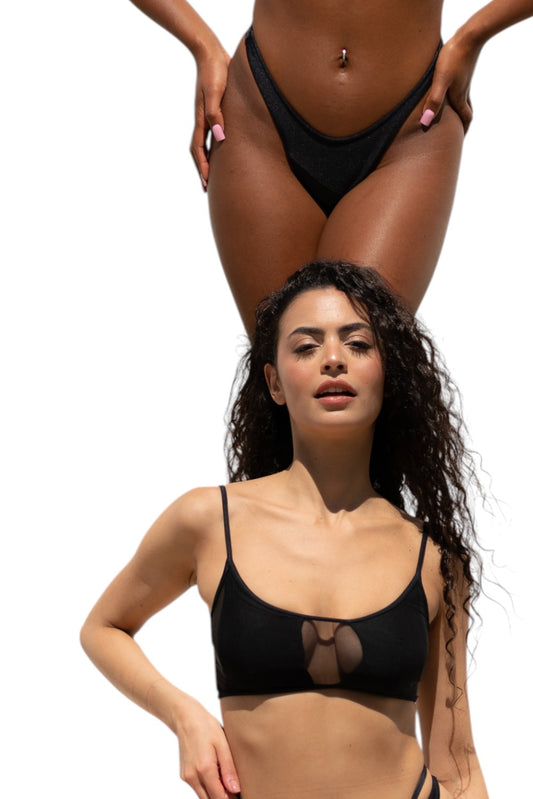 Combo Top Audrey + Slip Amanda Nero