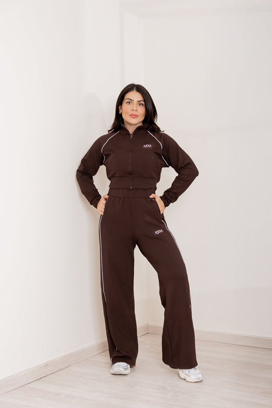 Set Sira - Zip + Jogger Marrone