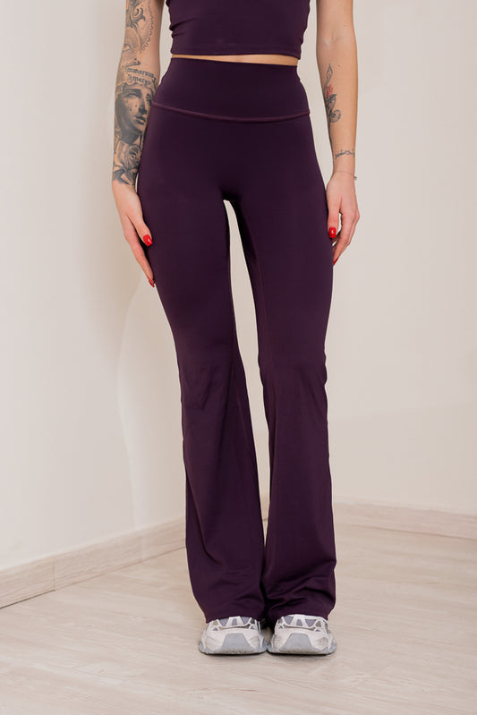 Alma - Flared Leggings Prugna