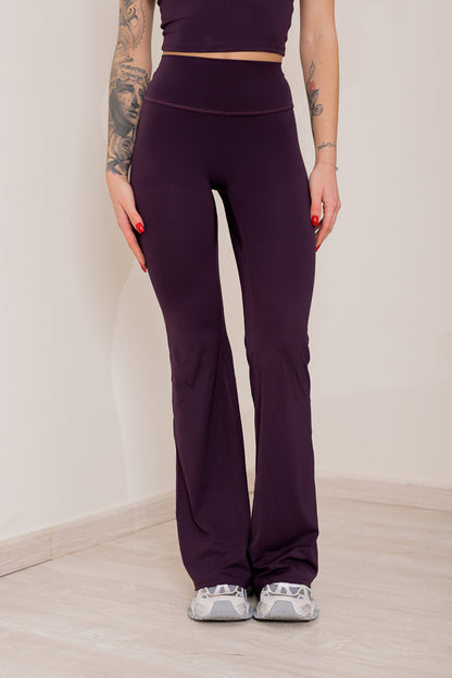 Set Alma - Tank + Flared Leggings Prugna