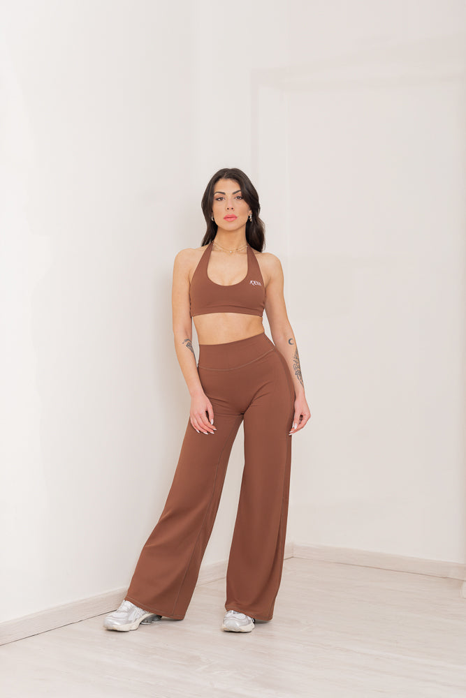 Zoe - Wide Leggings Marrone