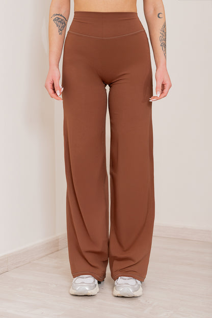 Zoe - Wide Leggings Marrone