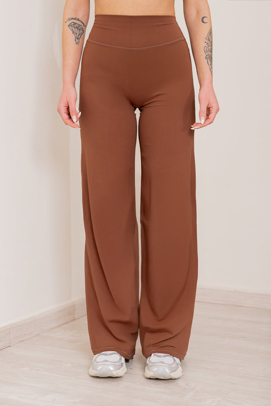 Zoe - Wide Leggings Marrone