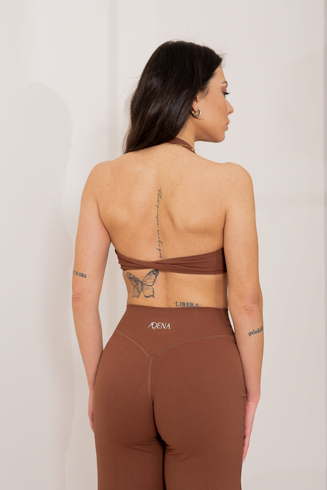 Zoe - Wide Leggings Marrone