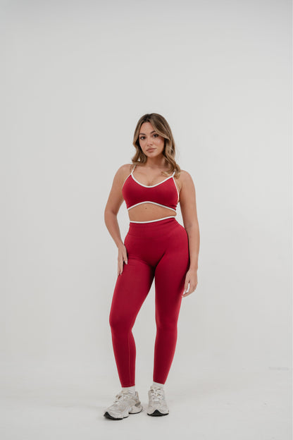 Set Ada Top + Leggings Cherry Red