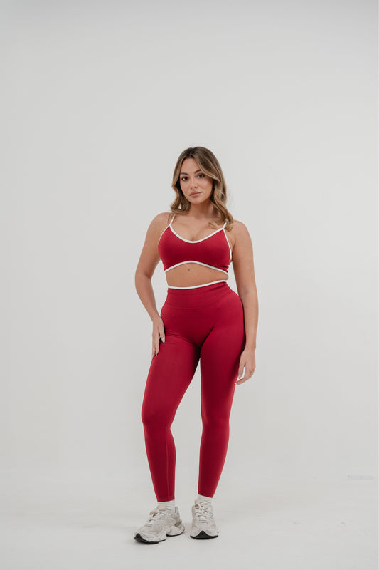Set Ada Top + Leggings Cherry Red