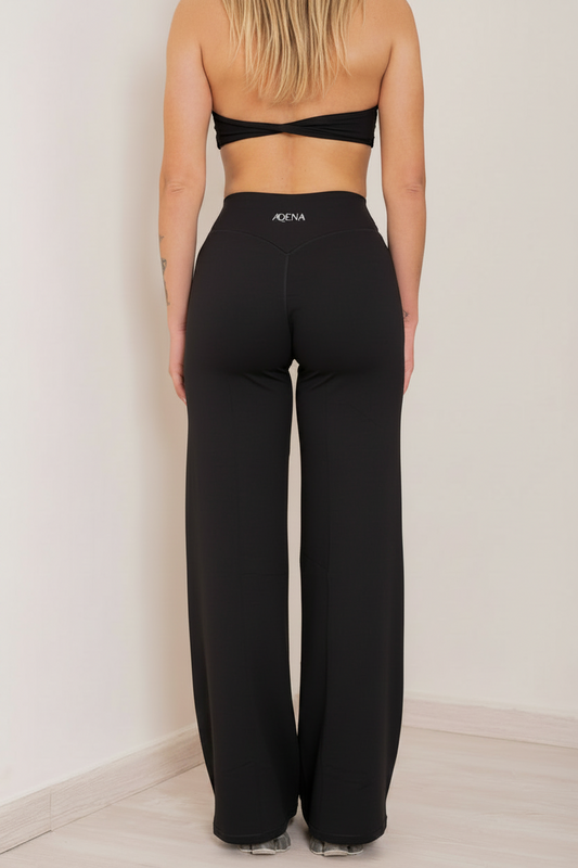 Zoe - Wide Leggings Nero